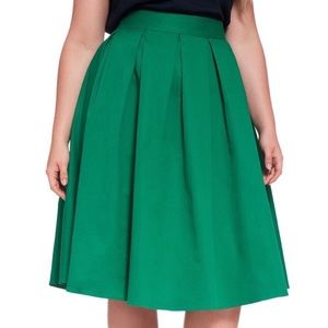 NWT Eloquii Bright Green Circle Skirt, size 24